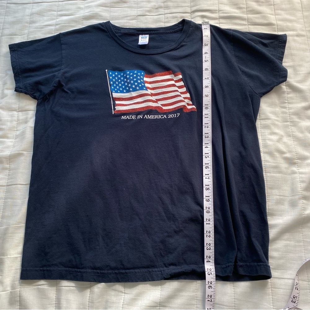 Kids Navy American Flag Graphic Tee - Made in America - Picture 6 of 6